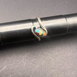 Colorful Stone Silver Ring